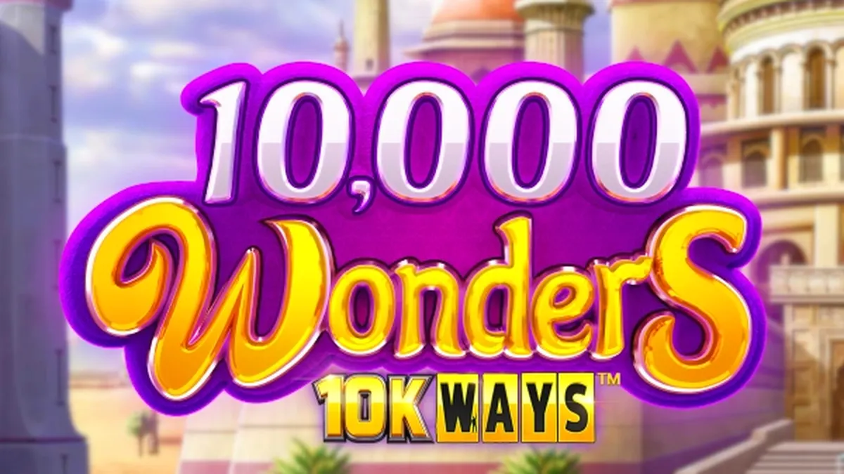 Tampilan visual slot 10,000 Wonders 10K Ways dengan latar belakang tema keajaiban.
